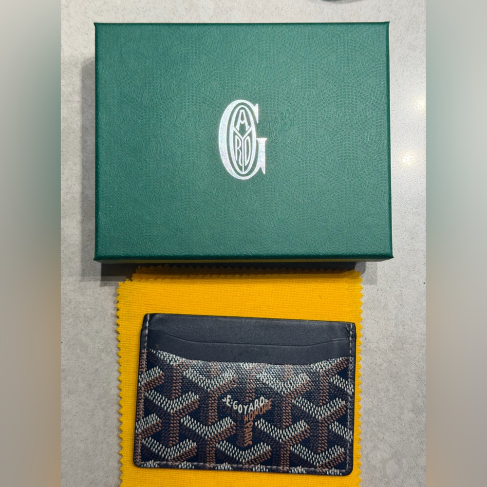 Goyard Navy Saint Sulpice Card Holder